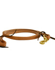 AJ Tack Harness Leather Flat Roper Reins - 5/8in x 8ft