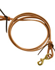 AJ Tack Harness Leather Flat Roper Reins - 5/8in x 8ft