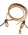 AJ Tack Harness Leather Flat Roper Reins - 5/8in x 8ft