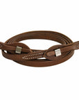 AJ Tack Oiled Harness Leather Stainless Steel Quick Change Roper Reins - 5/8in x 8ft