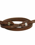 AJ Tack Oiled Harness Leather Stainless Steel Quick Change Roper Reins - 5/8in x 8ft