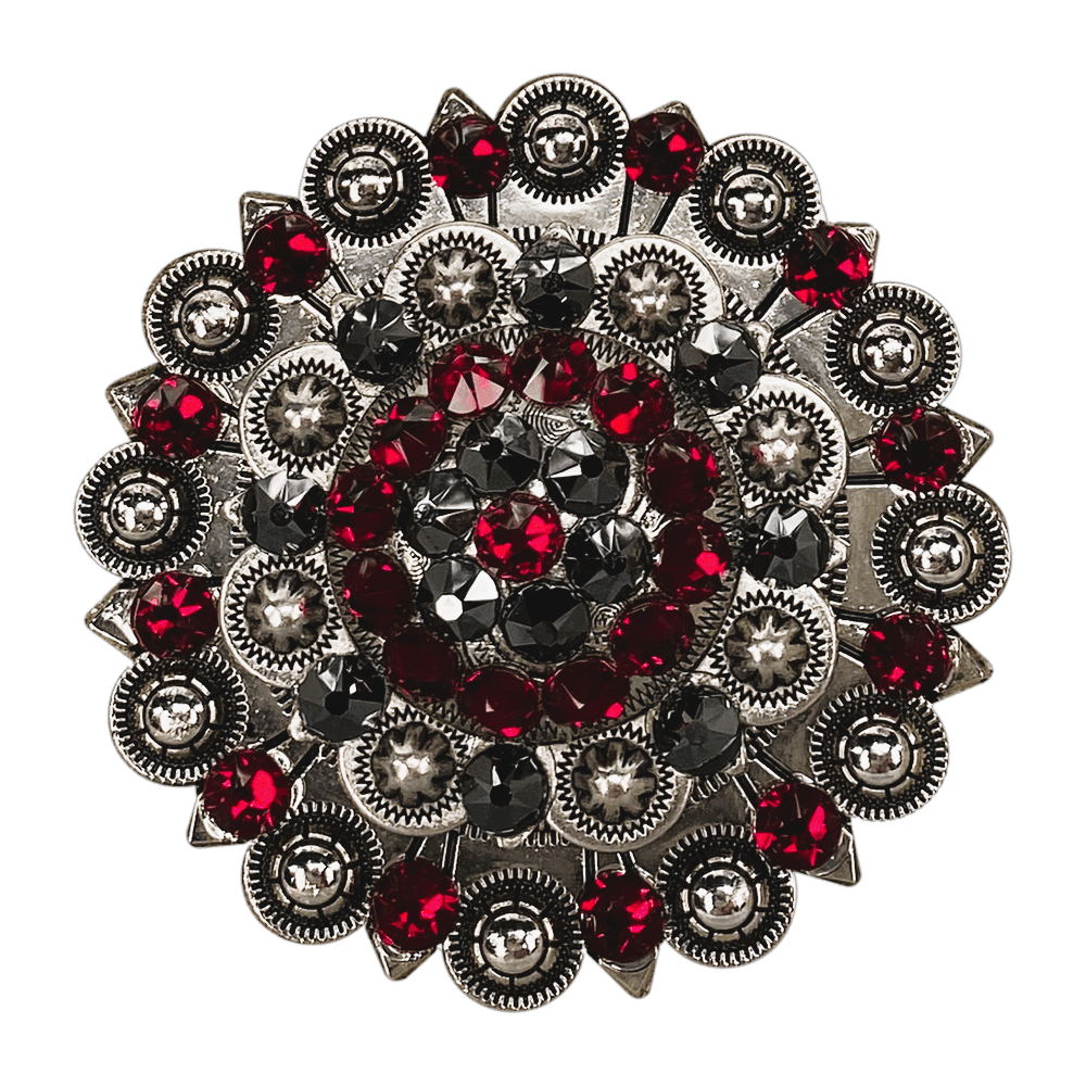 Ruby &amp; Jet Antique Silver Berry Jacket European Crystal Concho