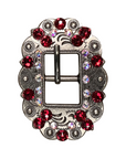 Antique Silver Ruby, AB Crystal Conchos - Sizes from 1"- 3" and Buckles