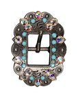 Antique Silver Turquoise, AB Crystal Conchos - Sizes from 1"- 3" and Buckles