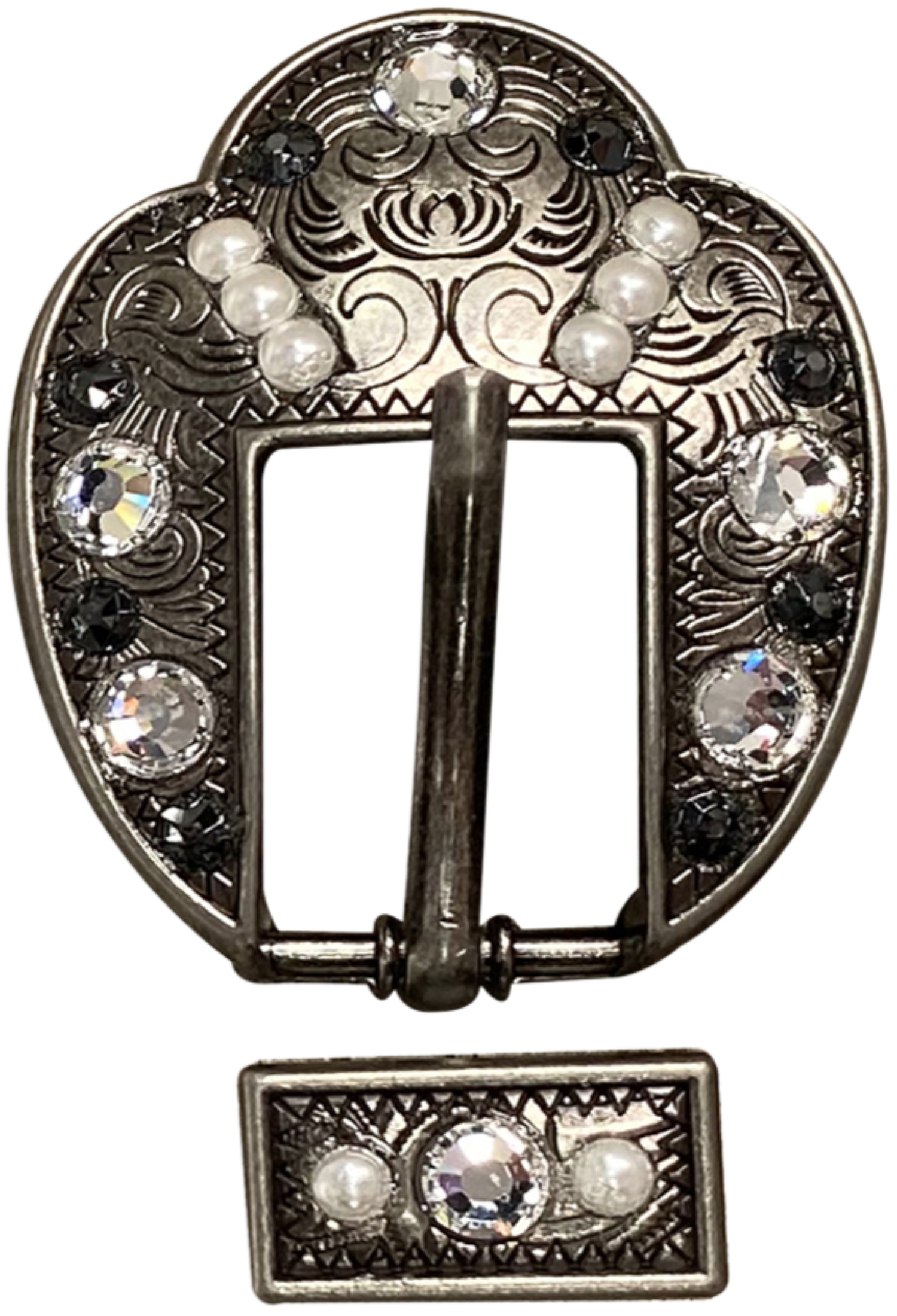 ANTIQUE SILVER JET - PEARL - CLEAR