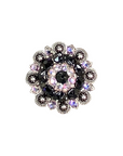 Antique Silver Jet, AB Crystal Conchos - Sizes from 1"- 3" and Buckles