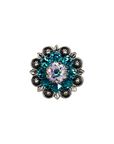 Antique Silver Teal, AB Crystal Conchos - Sizes from 1"- 3" and Buckles