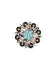 Antique Silver Turquoise, AB Crystal Conchos - Sizes from 1"- 3" and Buckles