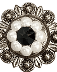 ANTIQUE SILVER JET - PEARL - CLEAR