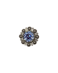 Antique Silver Light Sapphire, Clear, and Lilac Crystal Conchos - Sizes from 1"- 3" and Buckles