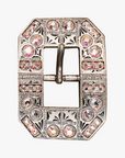 Antique Silver AB Crystal Conchos - Sizes from 1"- 3" and Buckles