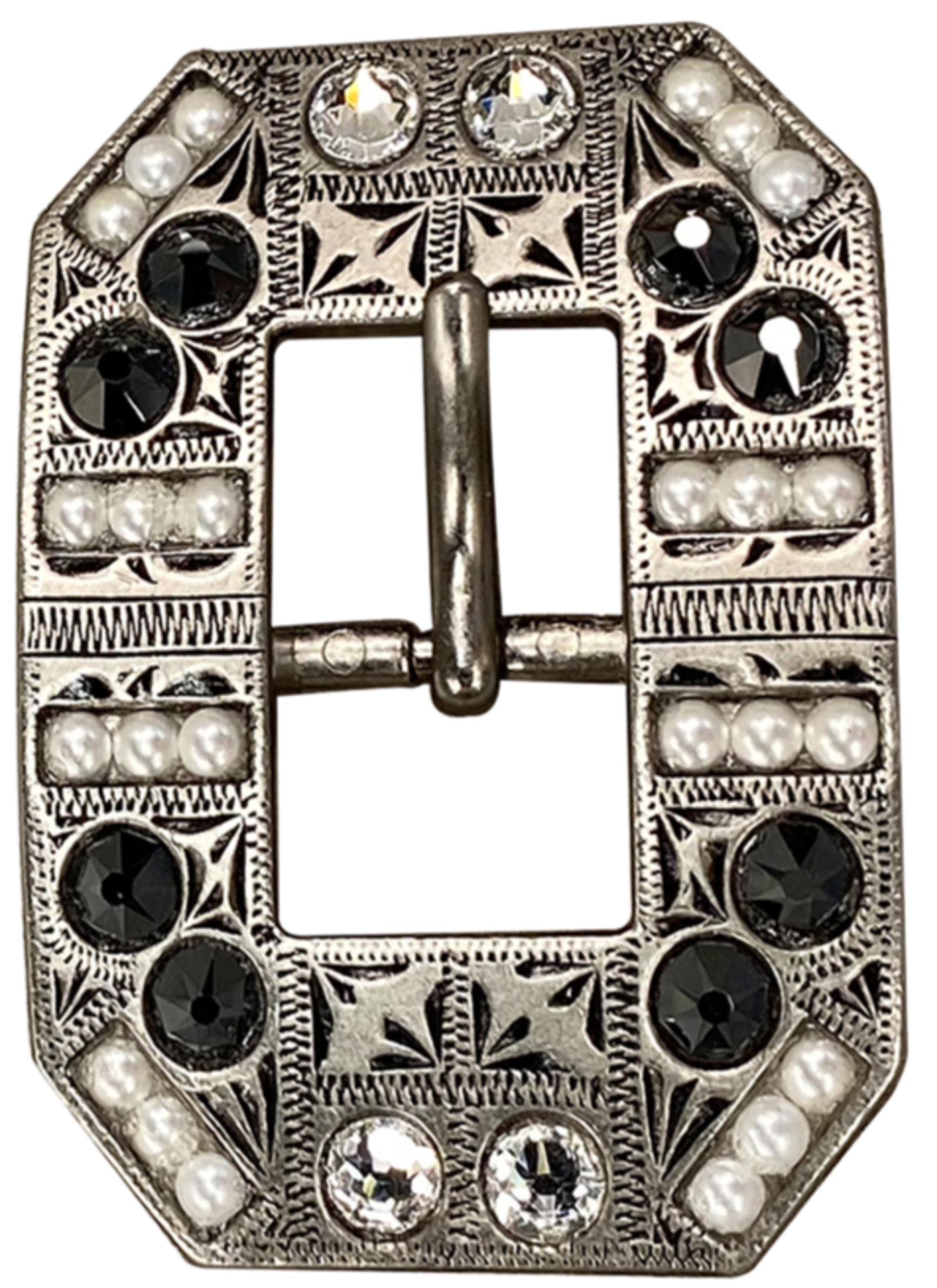 ANTIQUE SILVER JET - PEARL - CLEAR