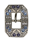 Antique Silver Light Sapphire, Clear, and Lilac Crystal Conchos - Sizes from 1"- 3" and Buckles