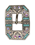 Antique Silver Turquoise, AB Crystal Conchos - Sizes from 1"- 3" and Buckles