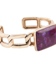 Purple Turquoise Golden Cuff Bracelet