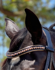 Aurelia Rose Gold Black Patent Double Bridle