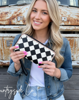 Avenue Checkered Leather Wallet