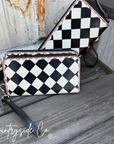 Avenue Checkered Leather Wallet
