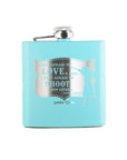 Annie Oakley Quote I Ain't Afraid to Love a Man Flask Gift - Bourbon Cowgirl