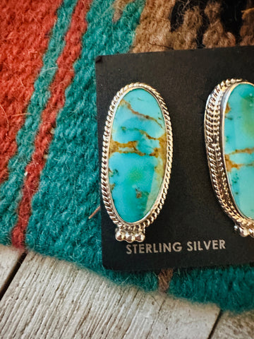 Navajo Turquoise & Sterling Silver Post Earrings