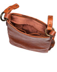 Whip Stitch Cognac Handbag - B185
