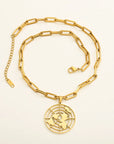 Flat Earth Pendant Necklace