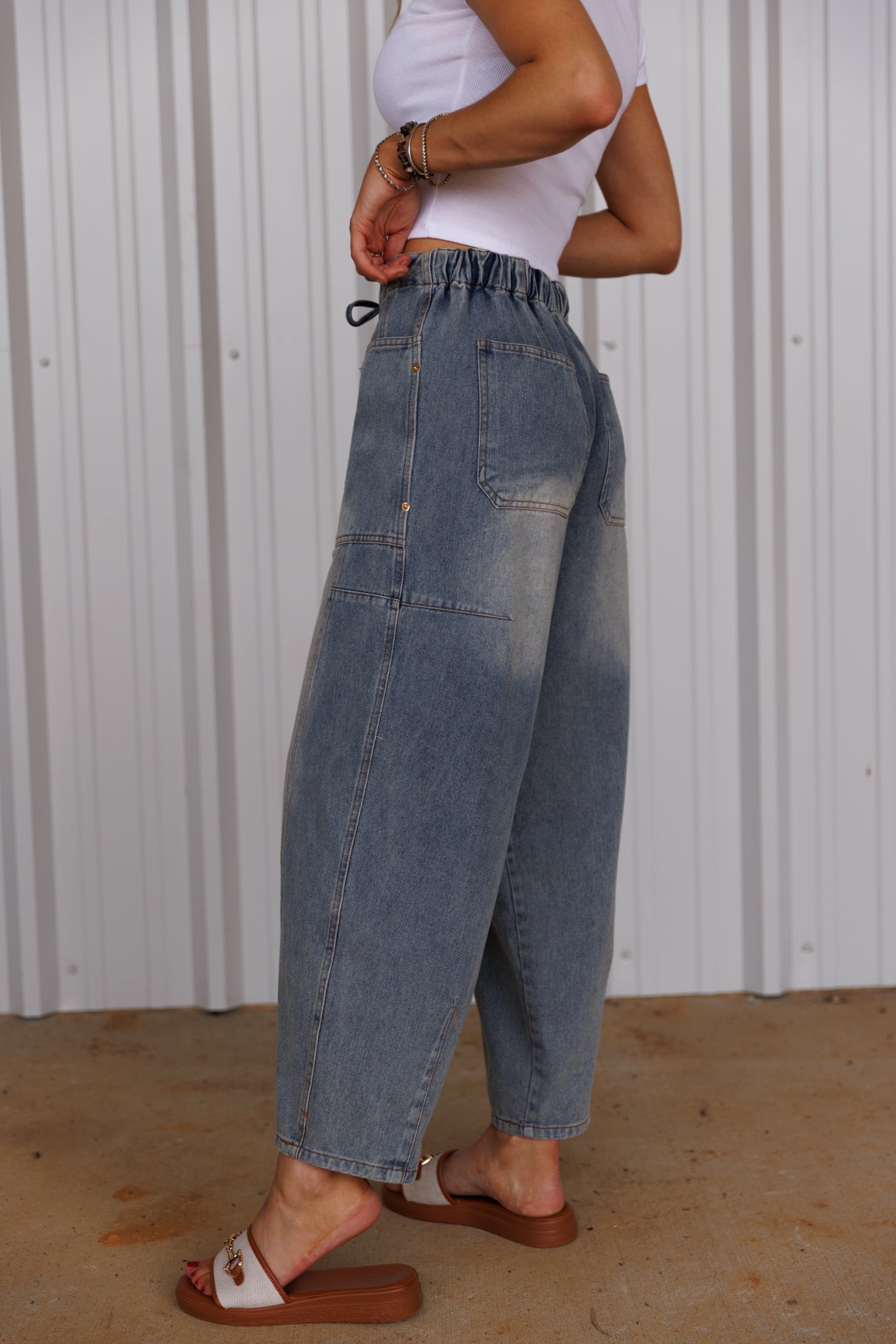 The Sariah Barrel Jean
