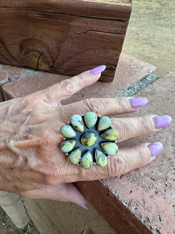 Nizhoni Palomino Turquoise & Sterling Silver Adjustable Ring