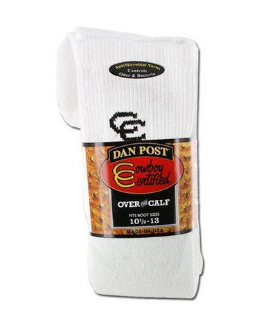 DAN POST MEN'S COWBOY CERTIFIED OVER CALF BOOT SOCK - 2 PACK