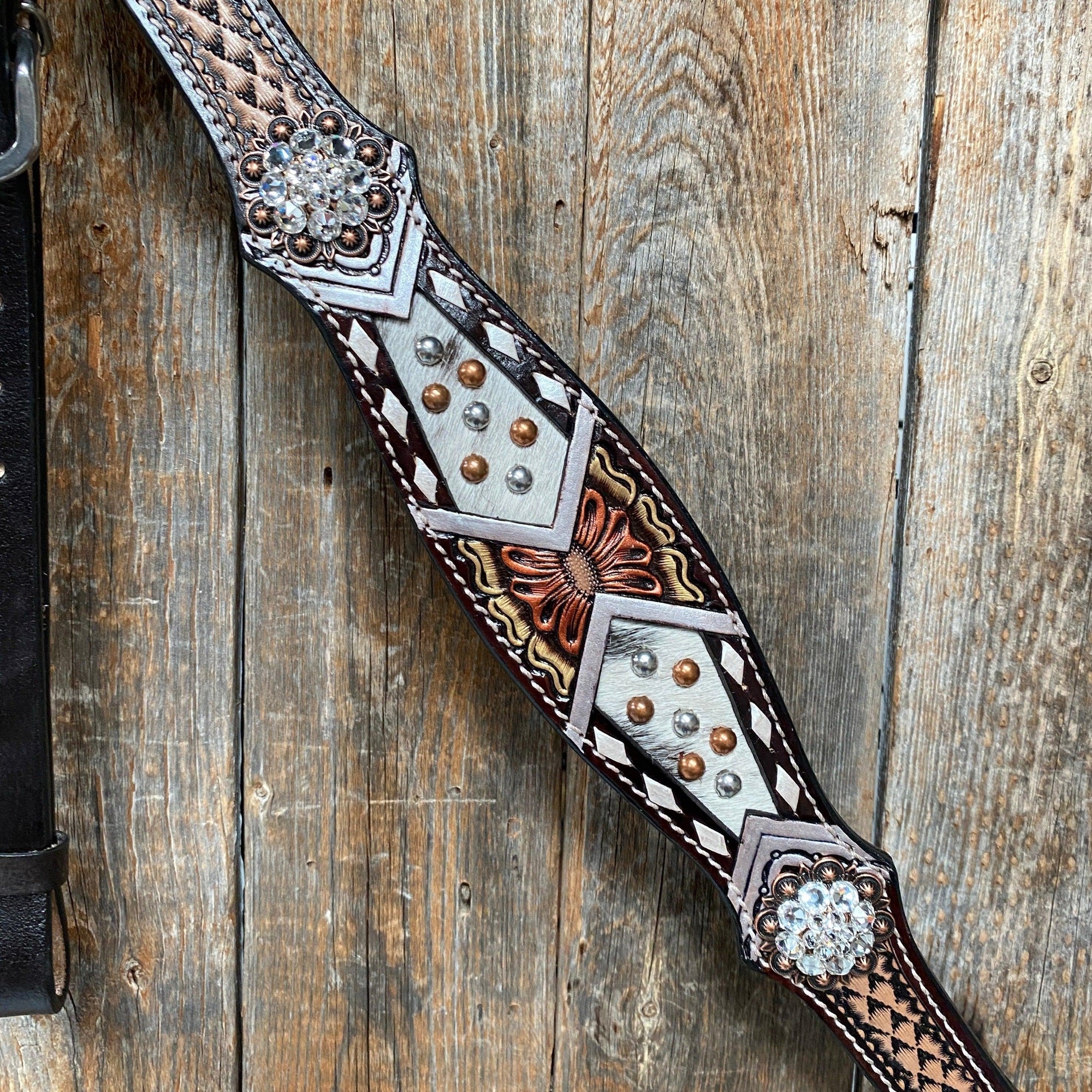 Cowhide Clear Browband/One Ear Tack Set 