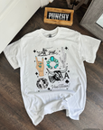 Punchy Collage Tee or Crewneck