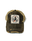 Bourbon Cowgirl Distressed Black Snap Back Trucker Hat