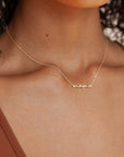 Gold Tiny Mama Script Necklace