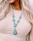 Turquoise Water Drop Accent Necklace