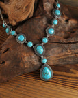 Turquoise Water Drop Accent Necklace