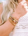 Brown Bohemian Crystal Pendant Tassel Bracelet