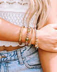 Brown Bohemian Crystal Pendant Tassel Bracelet
