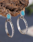 Bold Ring Turquoise Stud Earrings