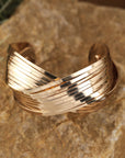 Gold Crossover Cuff Bracelet