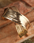 Gold Crossover Cuff Bracelet