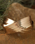 Gold Crossover Cuff Bracelet