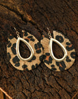Leopard Print Hollow Out Drop Earrings