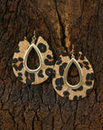 Leopard Print Hollow Out Drop Earrings