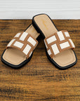 Two Tone Square Toe Slippers