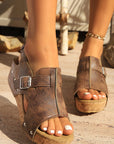 Camila Cut Out Buckle Platform Sandals