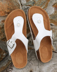 Vintage Buckle Thong Slippers