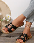 Blair Metal Decor Cut Out Square Toe Slippers