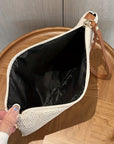 Estrella Straw Woven Wrist Strap Wristlet