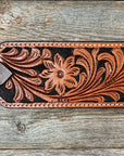 Light Oil Floral with Black Bronc Noseband