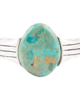 Bold Blue Turquoise and Sterling Silver Cuff Bracelet